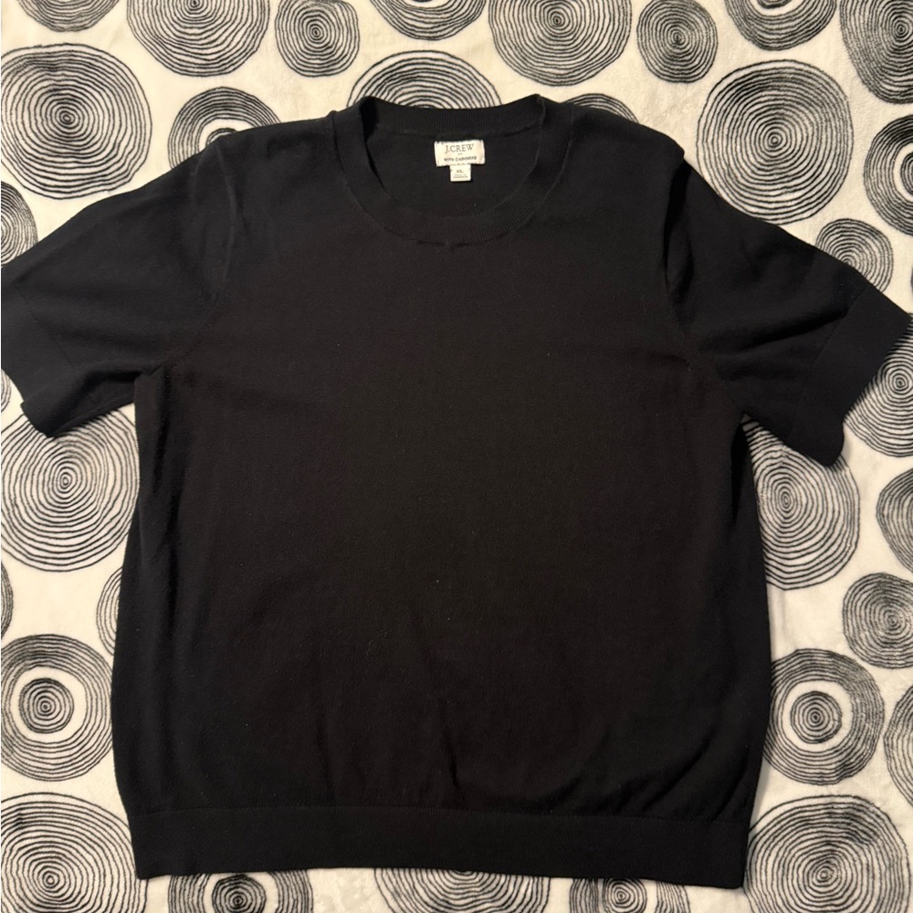 J. Crew Black Boxy Relaxed Short Sleeve T-Shirt
